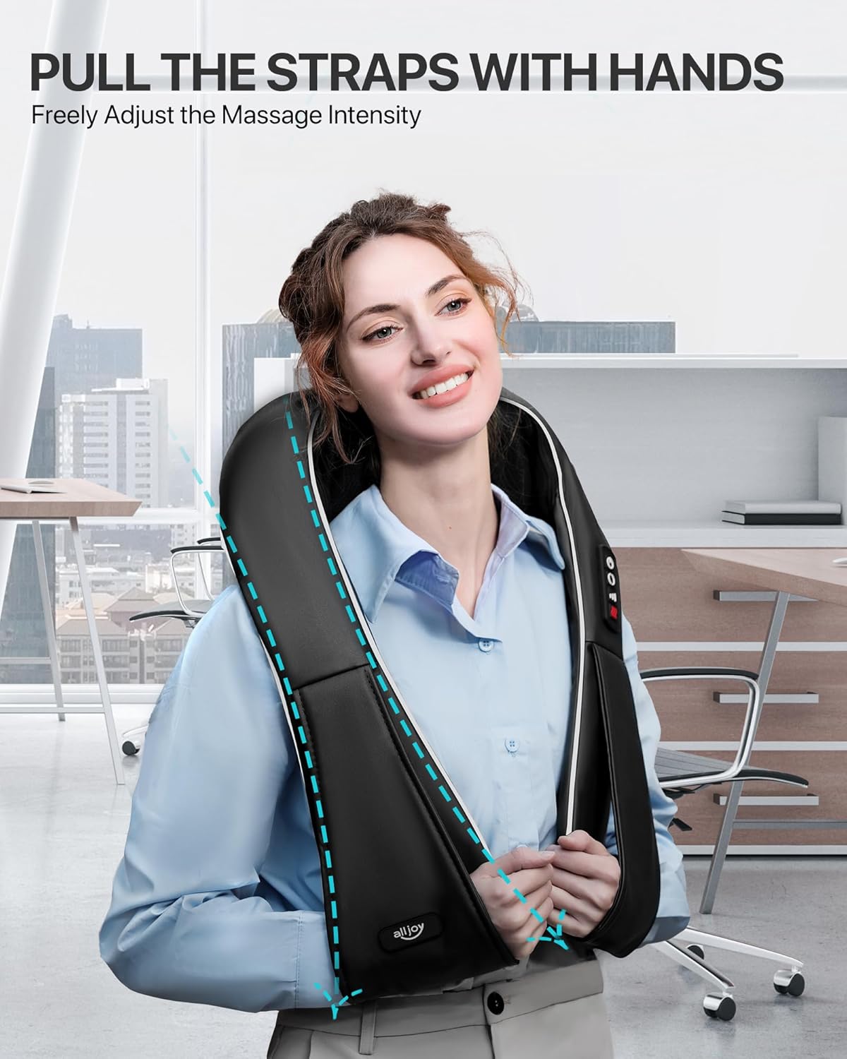 Shiatsu Neck & shoulder Massager with Heat - 8 Rotating Nodes