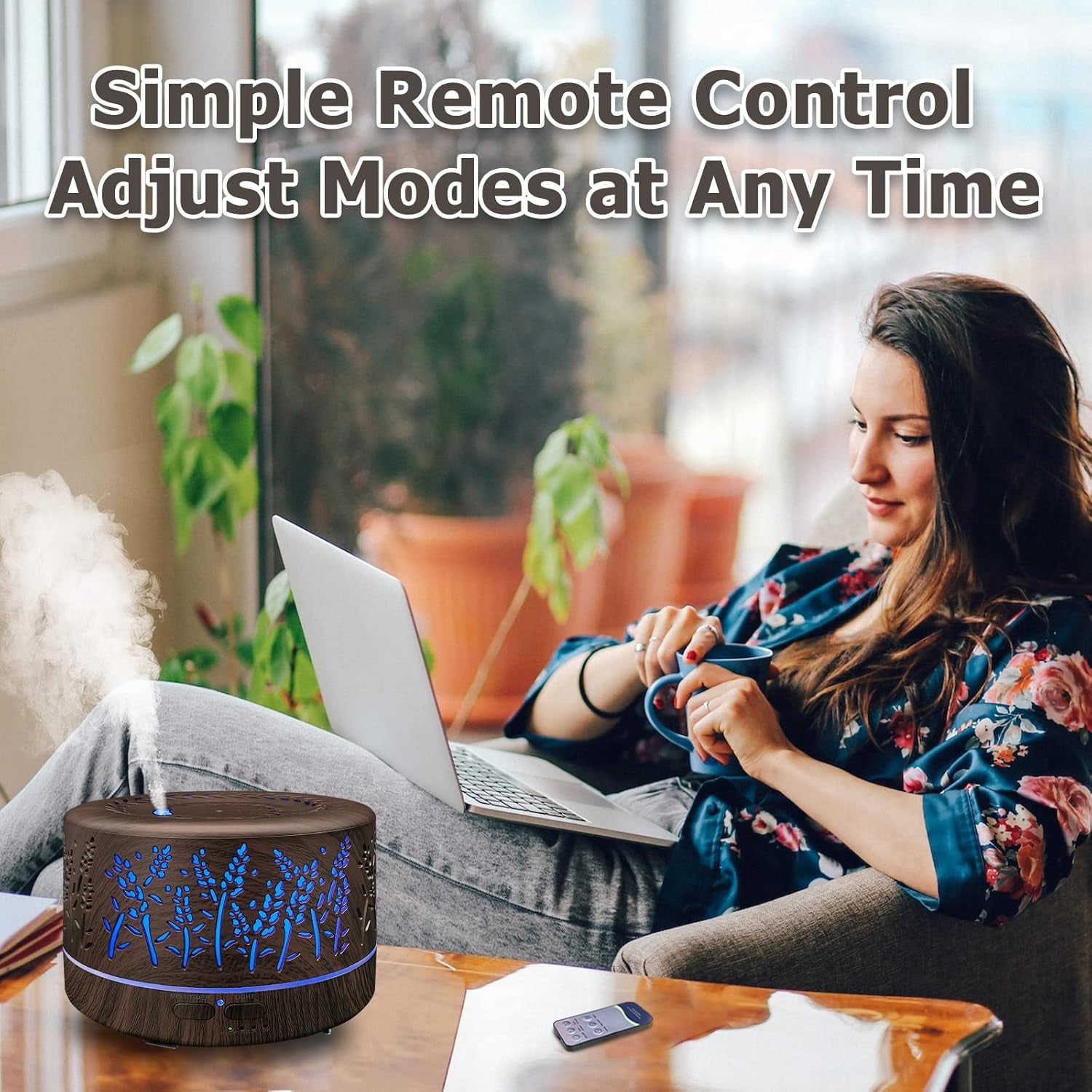 Relaxing Essential Oil Diffuser - LED & Cool Mist