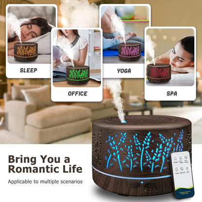 Relaxing Essential Oil Diffuser - LED & Cool Mist