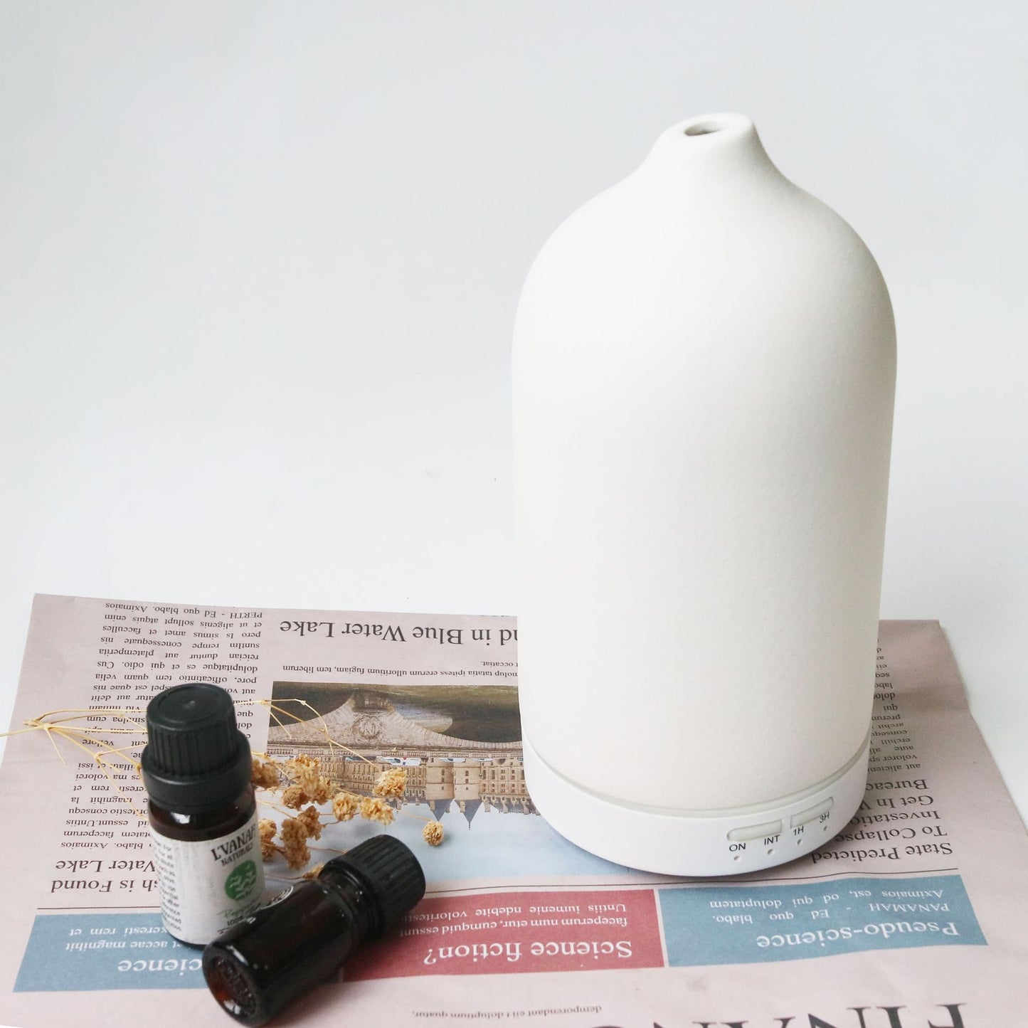 Sleek Frosted Ceramic Oil Diffuser for Home